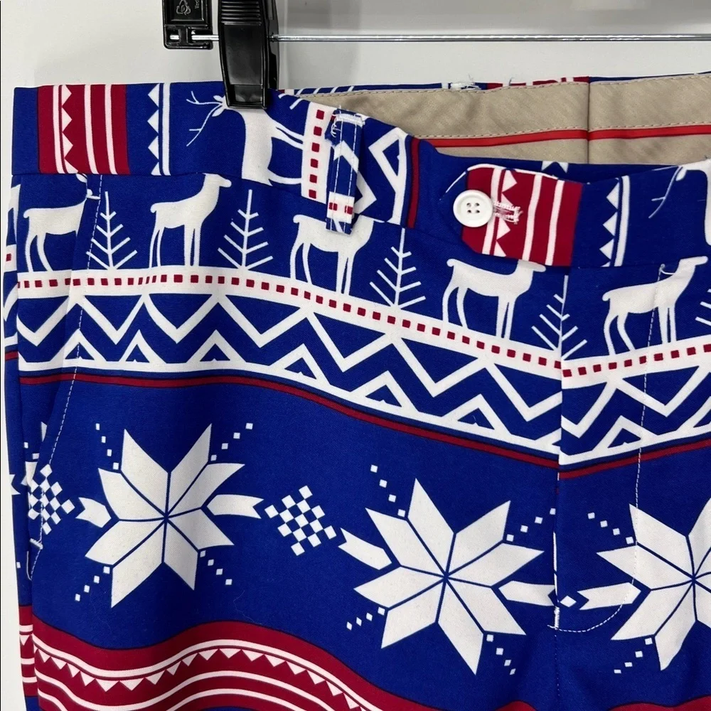 OppoSuits Blue and Red Festive Christmas Pants men’s 48